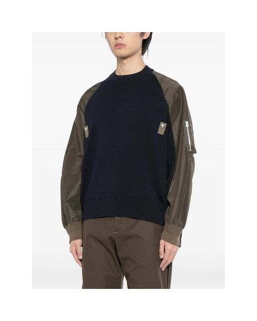 Sacai Black Sponge Sweatshirt for men