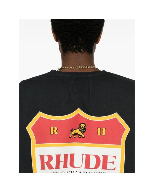 Rhude Black T-Shirts & Vests for men