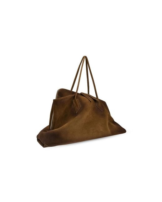 The Attico Brown Large La Passeggiata Tote Bag