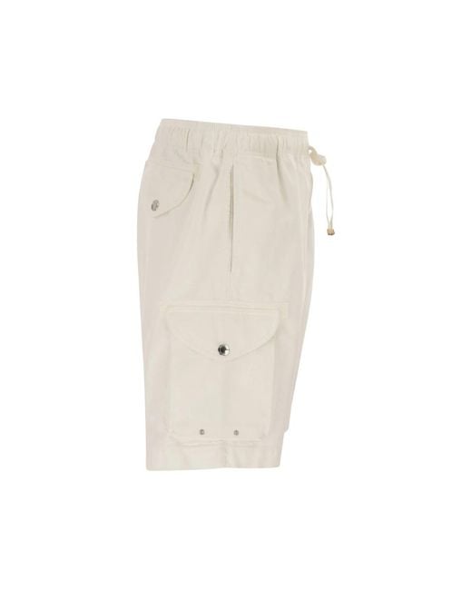 Brunello Cucinelli Natural Neutrals Shorts for men