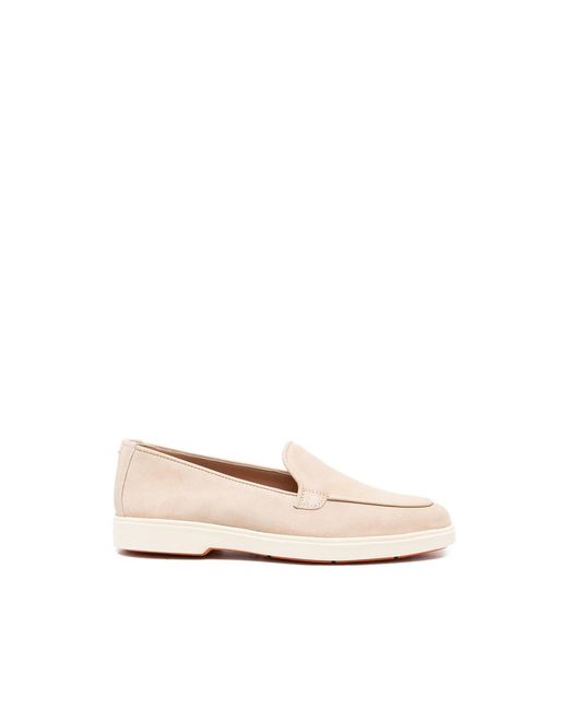 Santoni Natural Neutrals Loafers