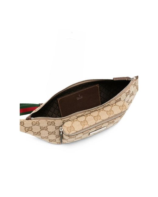 Gucci Natural Gg Supreme Web-Stripe Belt Bag for men