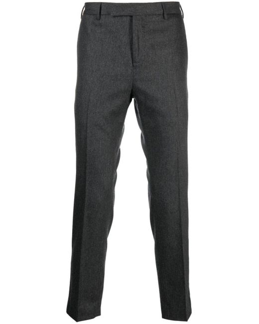 PT Torino Gray Charm-Detail Chino Trousers for men