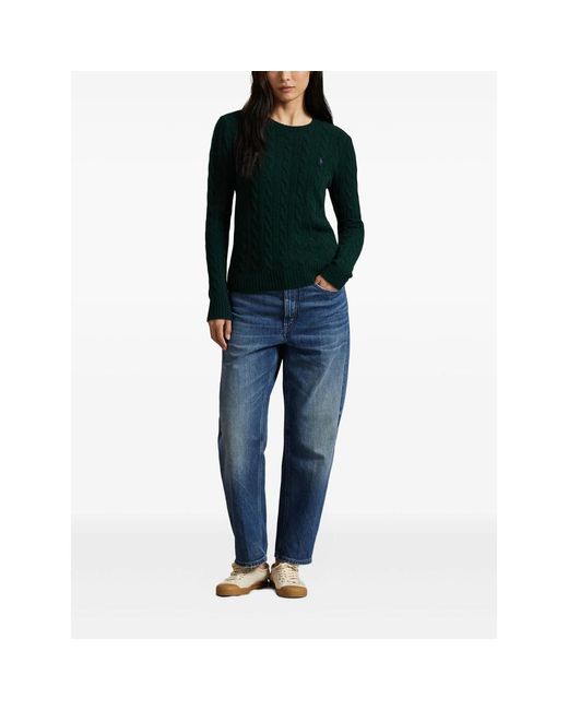 Ralph Lauren Green Cable-Knit Jumper