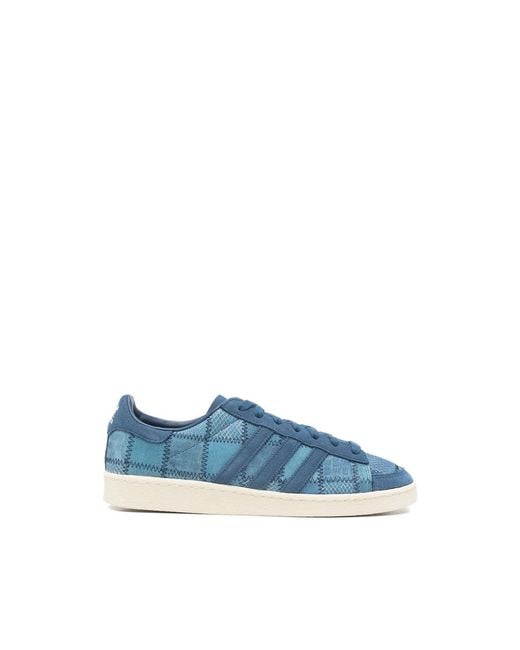 Adidas Blue Jabbar Lo Patchwork-Design Sneakers