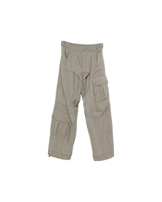 Vivienne Westwood Gray Orb-Embroidered Cargo Pants for men