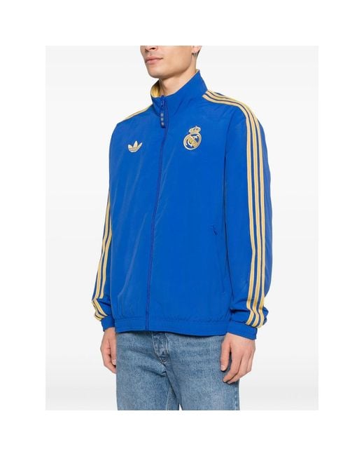 Adidas Blue Real Madrid Cultural Story Jacket for men