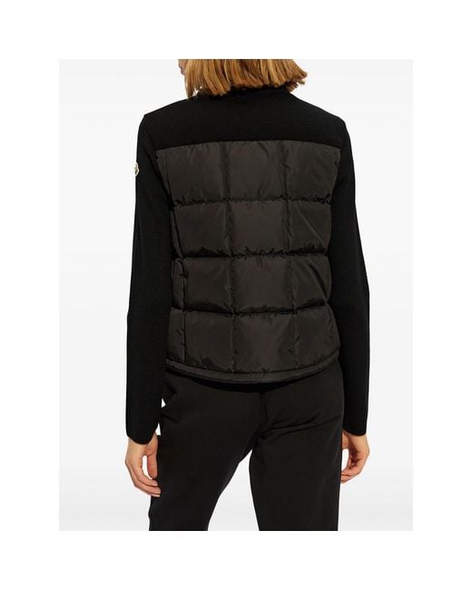 Moncler Black Logo-Appliqué Padded Jacket