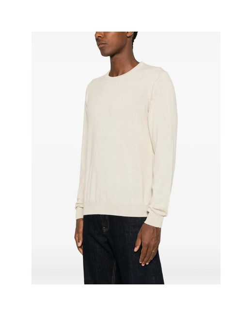 Fedeli Natural Crew-Neck Long-Sleeve Sweater for men
