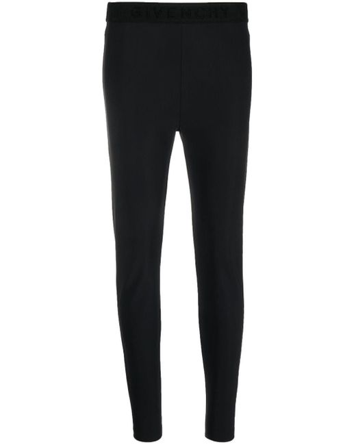 Givenchy Black Logo Waistband Leggings