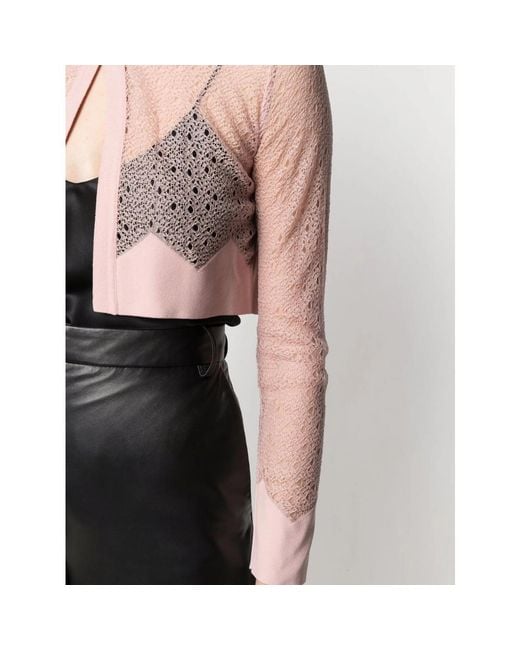 Antonino Valenti Pink Cropped Wide-Leg Trousers