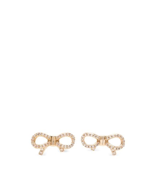 Ferragamo Natural Stud Earrings Vara Bow-Tone