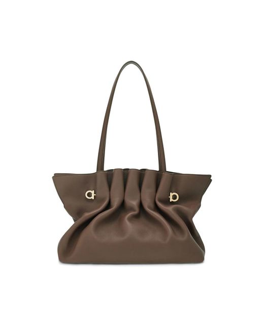 Ferragamo Brown Soft-Bag M