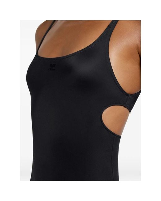 Courreges Black Cut-Out Swimsuit