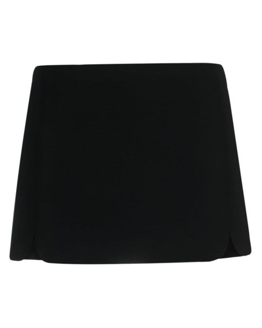 Miu Miu Black Virgin Wool-blend Miniskirt