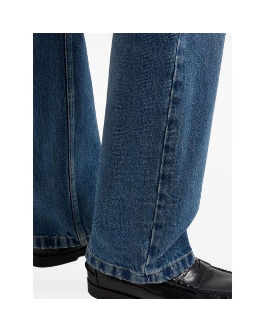 Prada Blue Cotton Washed Jeans for men