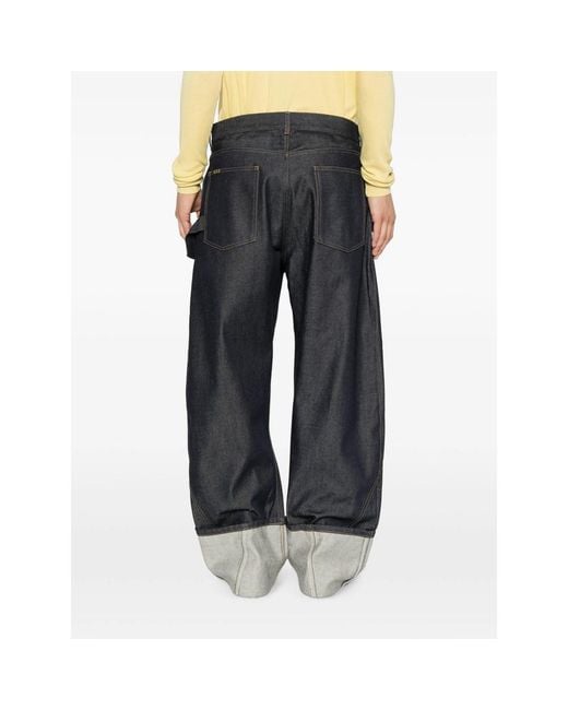 J.W. Anderson Gray Button-Fastening Wide-Leg Jeans for men