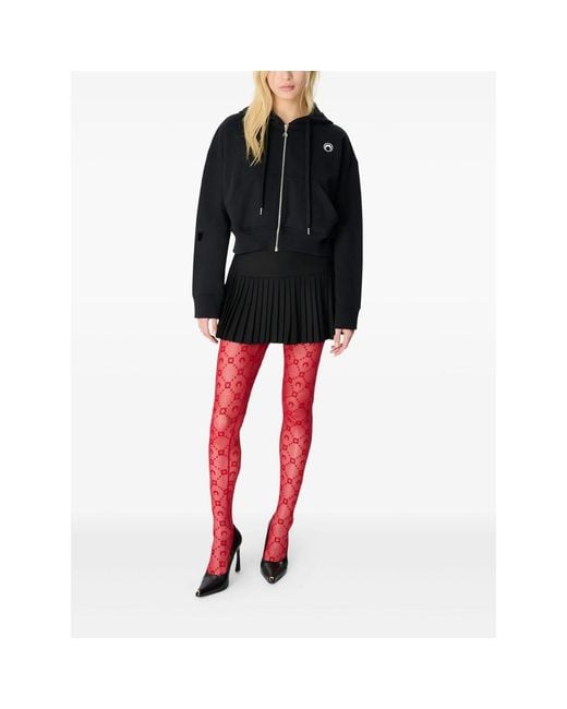 MARINE SERRE Red Tights Moonogram Pattern