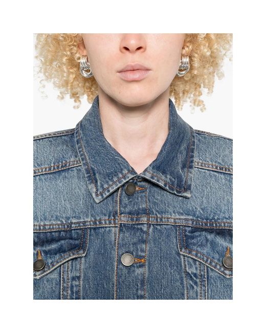 Haikure Blue Button-Fastening Denim Jacket
