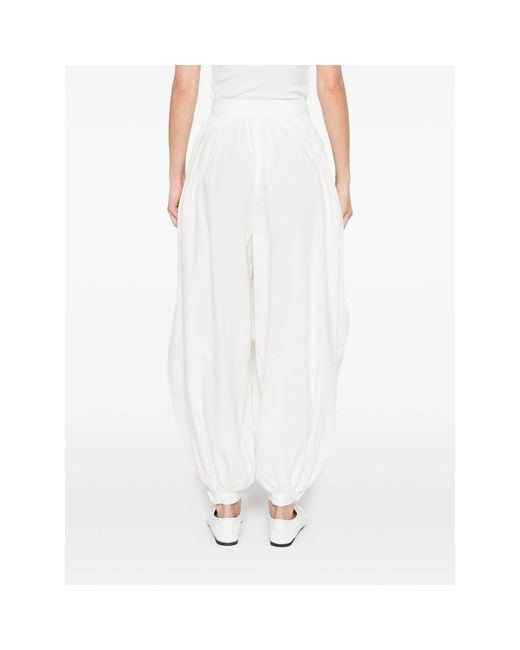 Marrakshi Life White Gathered Trousers