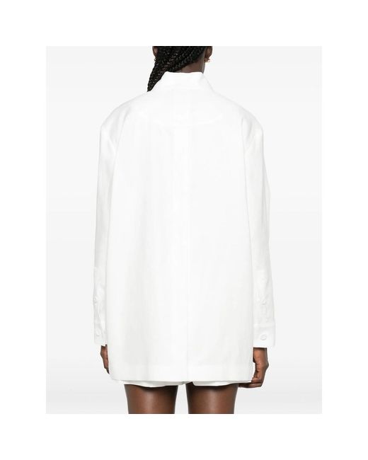 Fendi White Logo-Patch Jacket