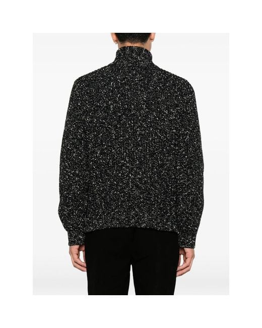 Ernest W. Baker Black Quarter-Zip Sweater for men