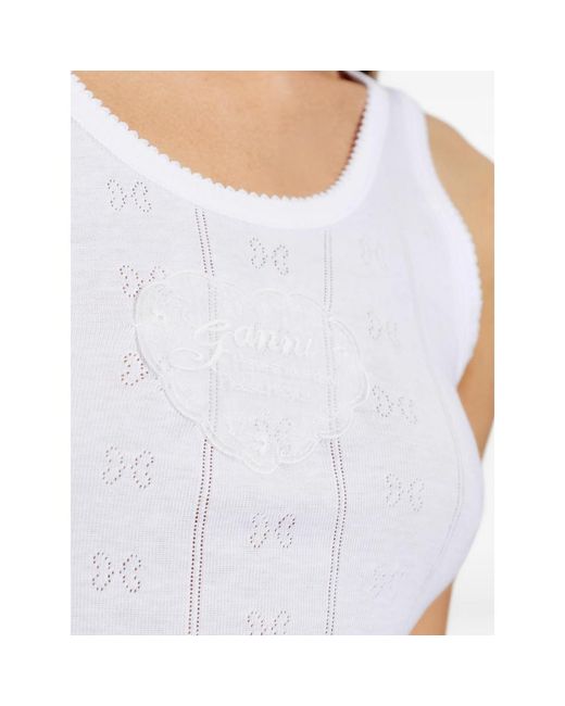Ganni White Tops