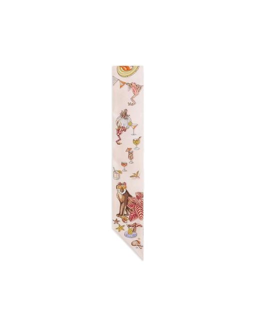 Ferragamo Red Jungle-Party Print Silk Mini Bandeau
