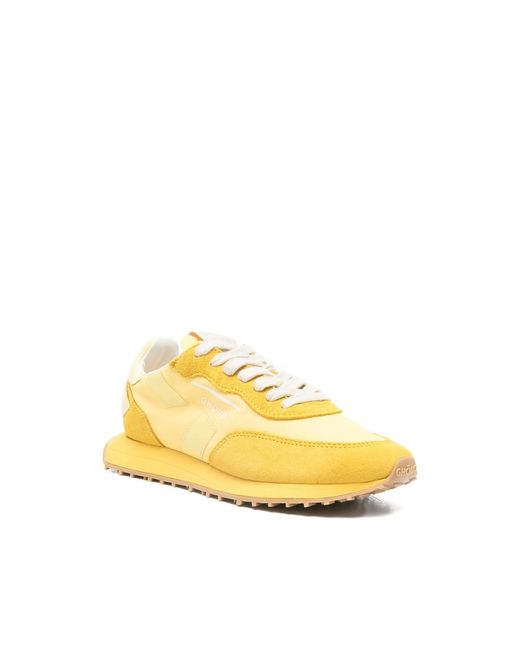 GHOUD VENICE Yellow Rush Panelled Low-Top Sneakers