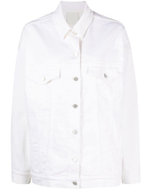 Givenchy White Button-Up Denim Jacket