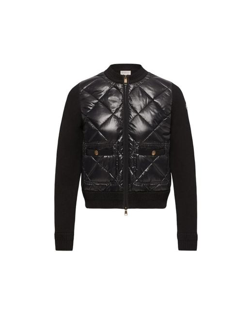 Moncler Black Quilted Panelled Jacket