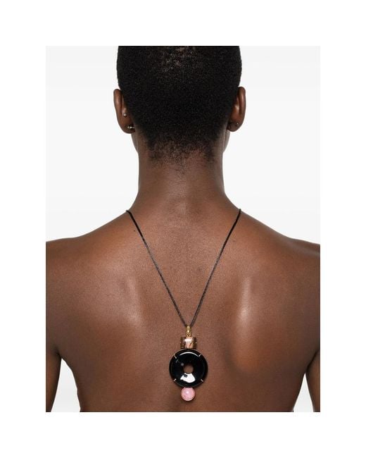 Jennifer Behr Metallic Devon Pendant Necklace