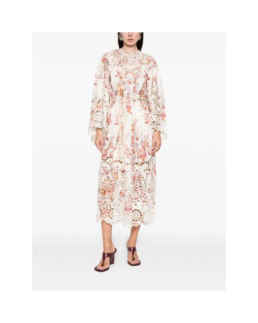 Zimmermann Pink Neutrals Dresses