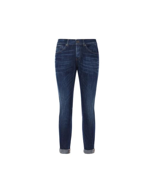 Dondup Blue Cuffed Jeans for men
