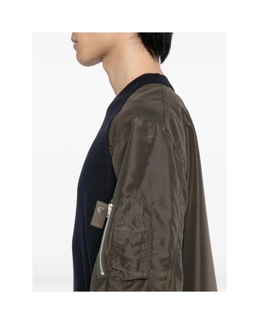 Sacai Black Sponge Sweatshirt for men