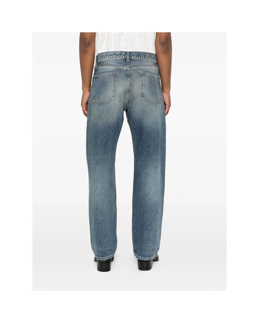 HTC Blue Stud-Embellishment Jeans for men