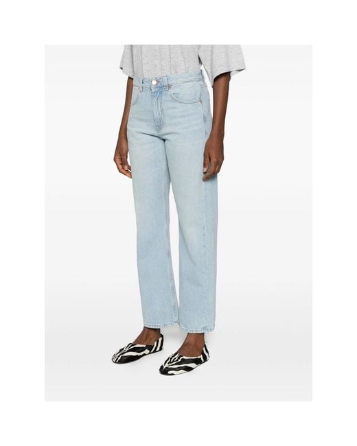 BITE STUDIOS Blue Button-Up Straight Jeans