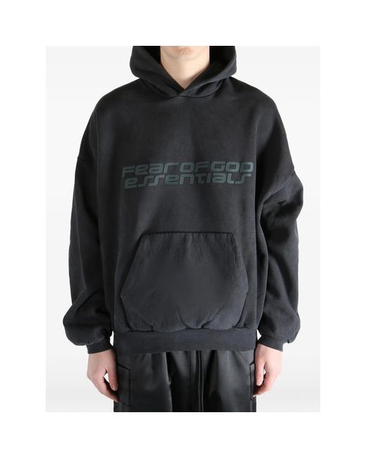 Fear Of God Black 90S Fleece Hoodie for men