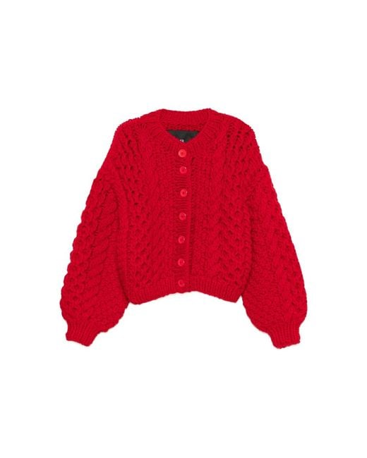 Mr. Mittens Women's Red Button-Fastening Cardigan