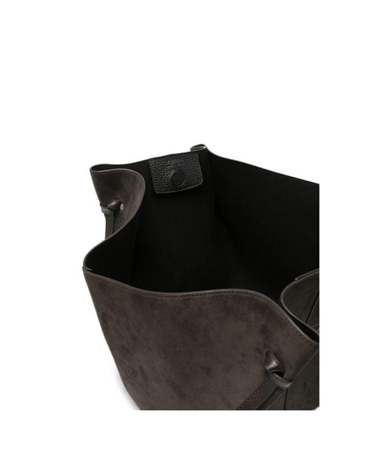 Yuzefi Black Large Mochi Suede Shoulder Bag