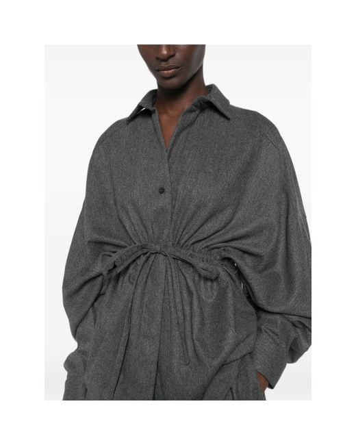 Thelatest Gray E-Dalida Drawstring-Waist Shirt