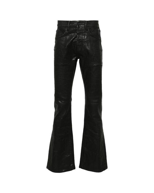 Purple Brand Black P004 Low-Rise Flared Jeans for men