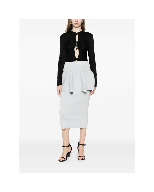 CFCL White Pottery Glitter Layered Skirt