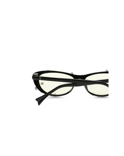 YVMIN Black Flower Cat-Eye Sunglasses