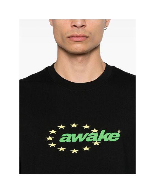 Awake Couture Black Star Power Logo T-Shirt for men