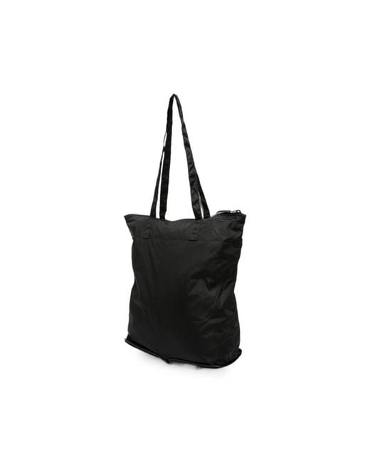 Prada Black Logo-Plaque Tote Bag