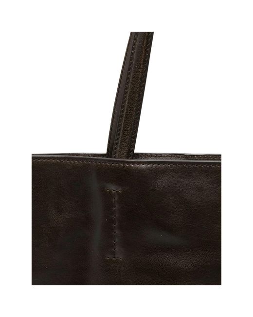Maeden Black Yumi Leather Tote Bag