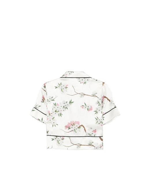 Olivia Von Halle Metallic Arletta Anaa Floral-Print Pajamas