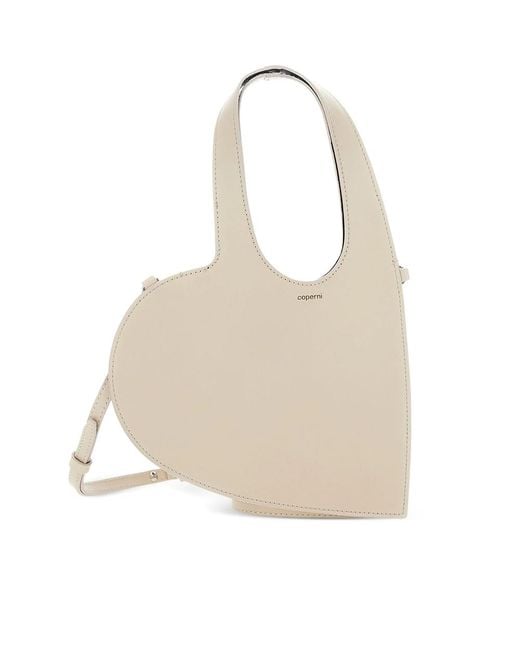 Coperni Natural 'Baby Heart' Heart Shaped Crossbody Bag With Adjustable And Removable Shoulder Strap