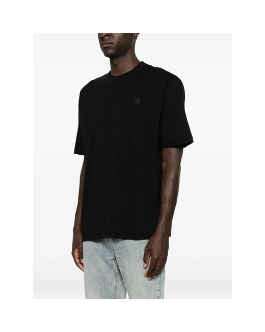 Gucci Black Crest-Embroidered T-Shirt for men